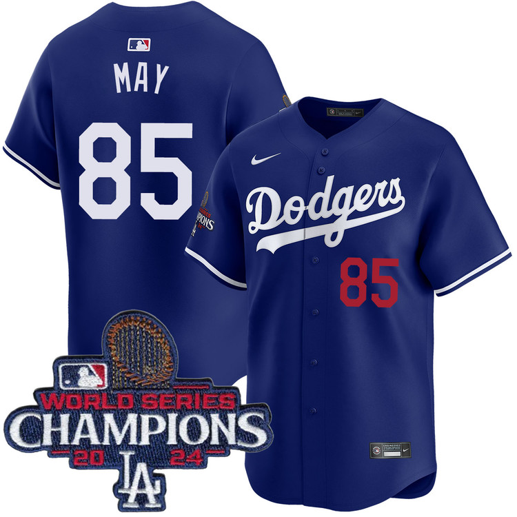 Dustin May Los Angeles Dodgers Alternate Royal Limited World Series Champions Jersey