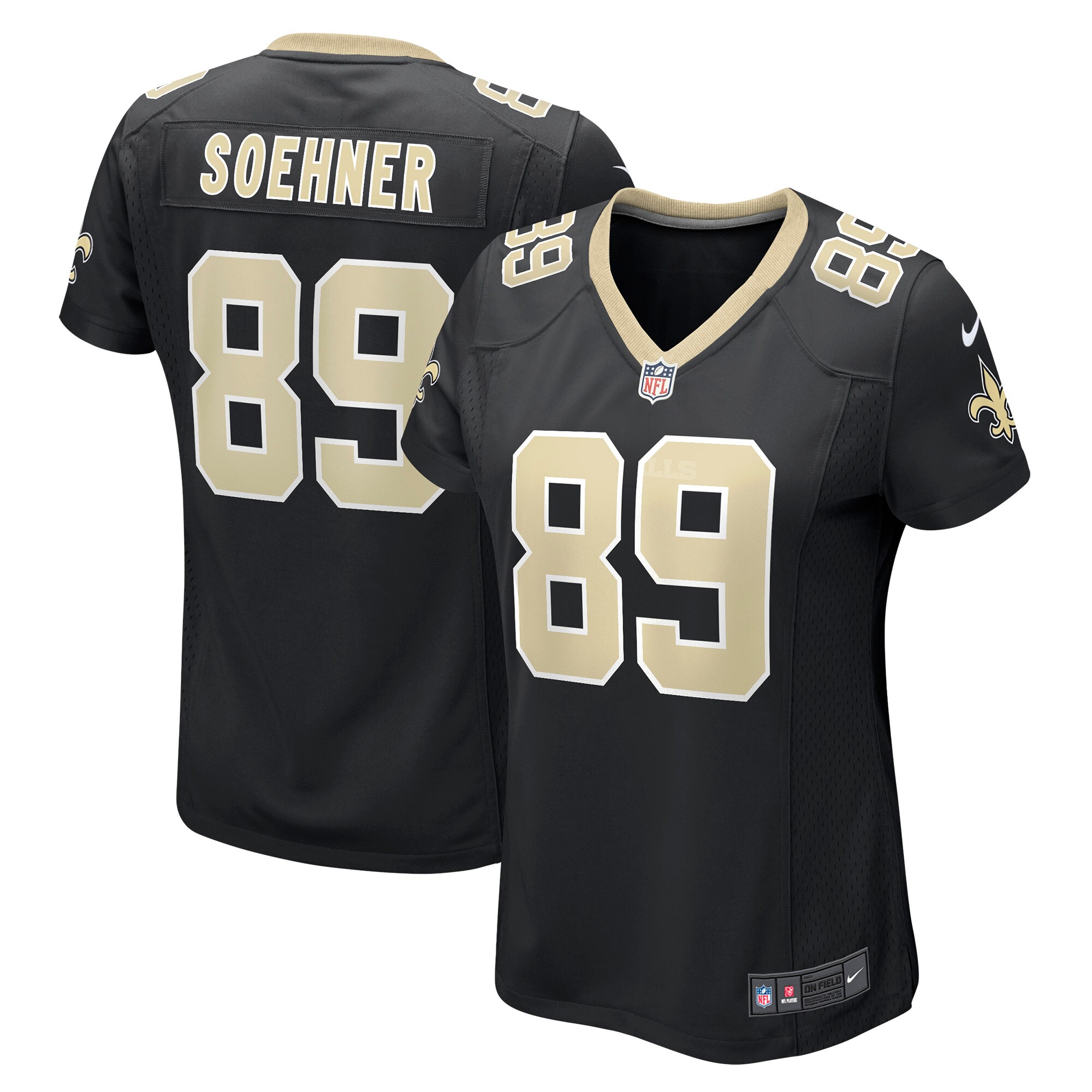 Dylan Soehner New Orleans Saints Women's Game Jersey - Black