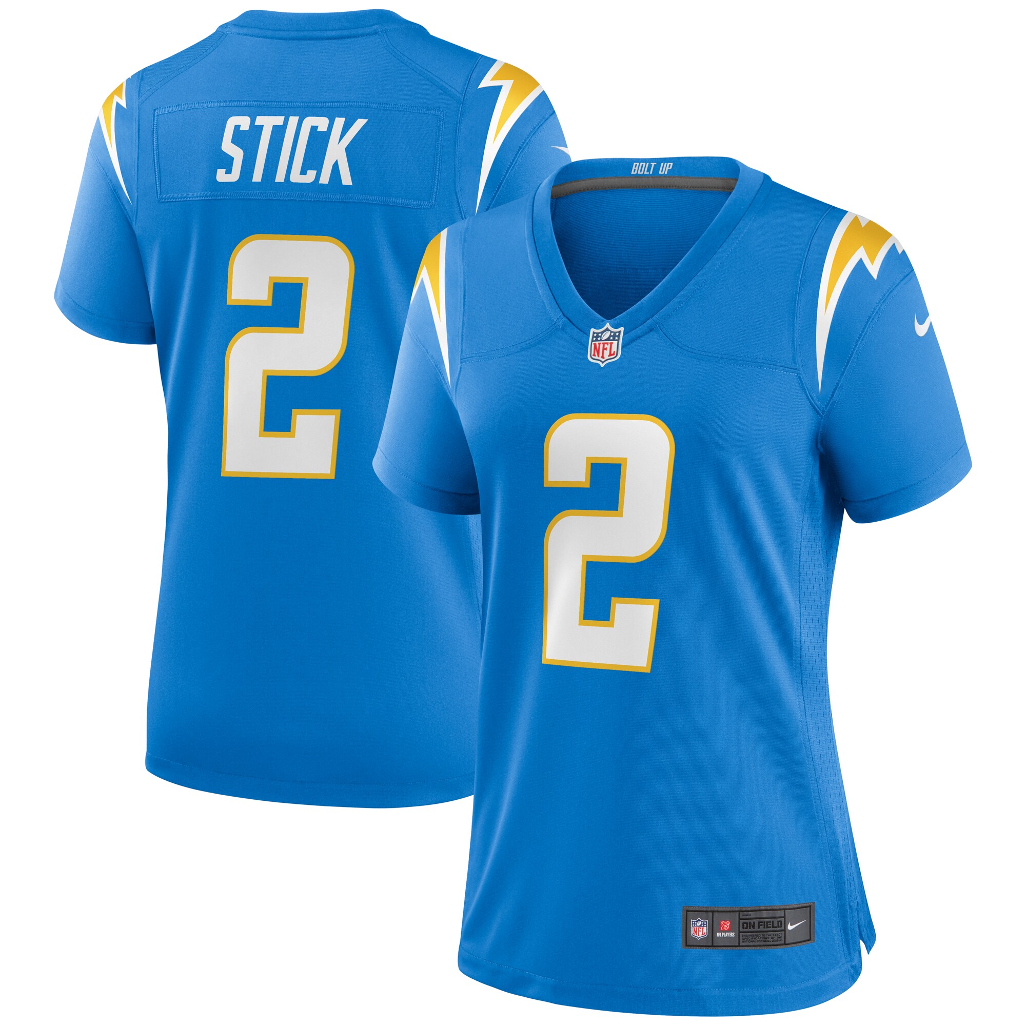 Easton Stick Los Angeles Chargers Women's Game Jersey - Powder Blue