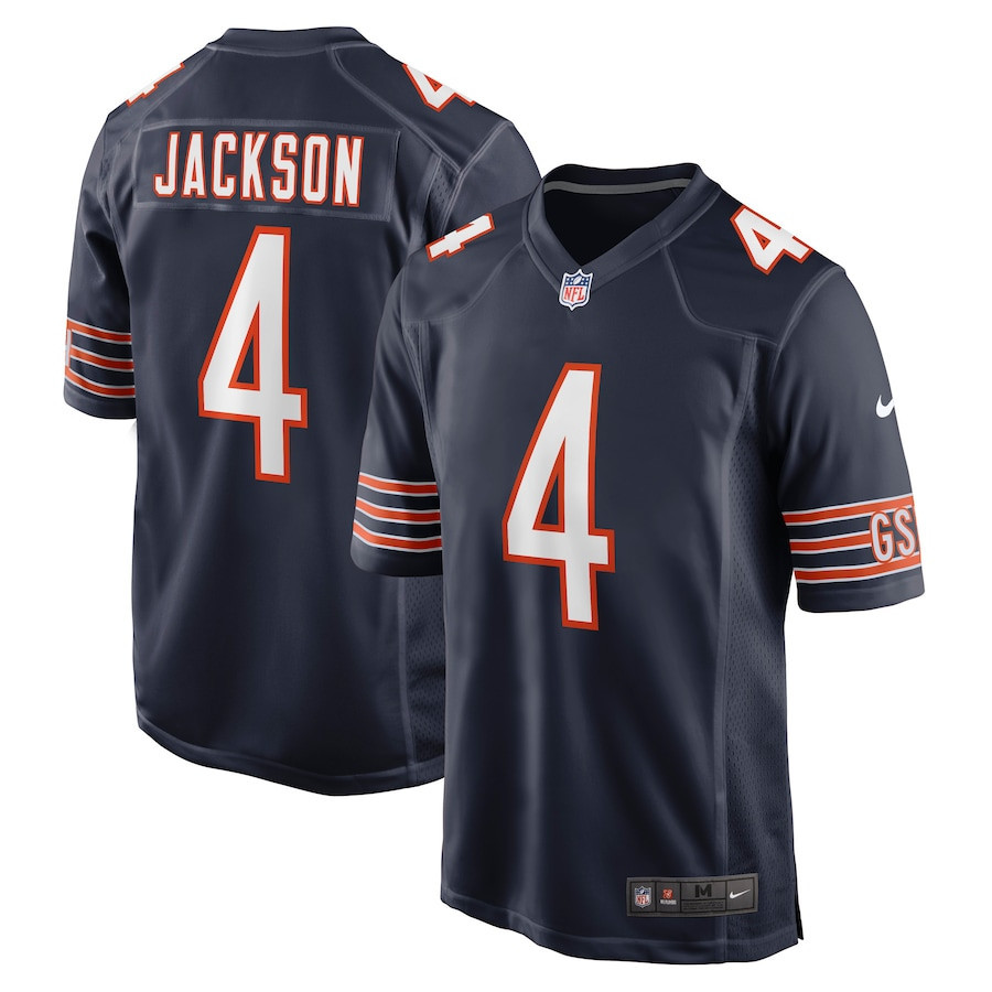 Eddie Jackson 4 Chicago Bears Men Game Jersey - Navy