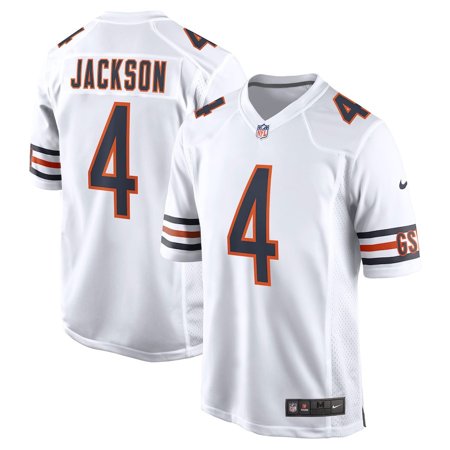 Eddie Jackson 4 Chicago Bears Men Game Jersey - White