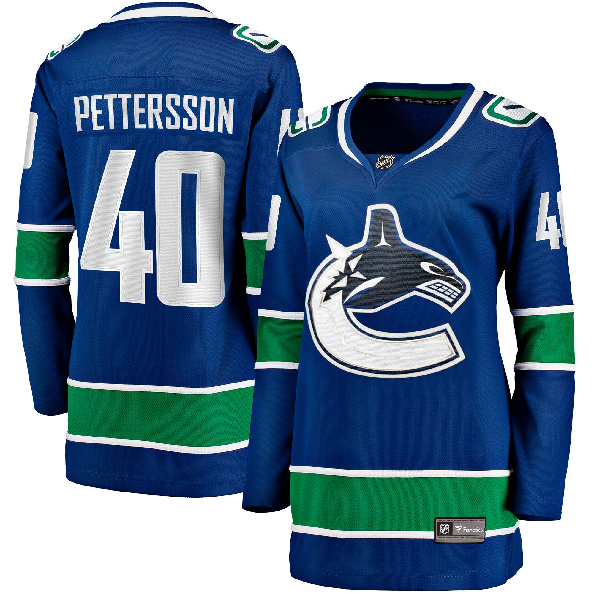 Elias Pettersson Vancouver Canucks Fanatics Women's Home Breakaway Player Jersey - Blue