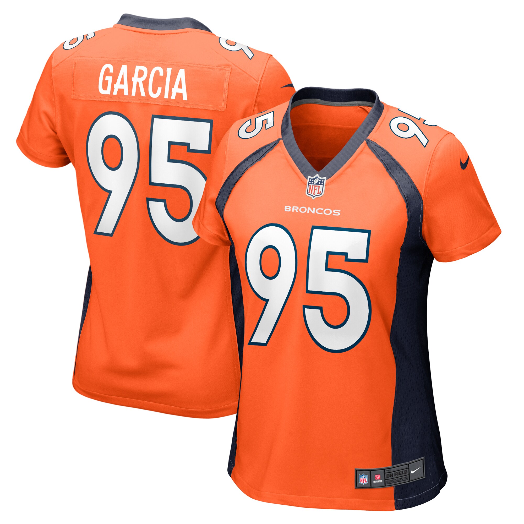Elijah Garcia Denver Broncos Women's Team Game Jersey - Orange