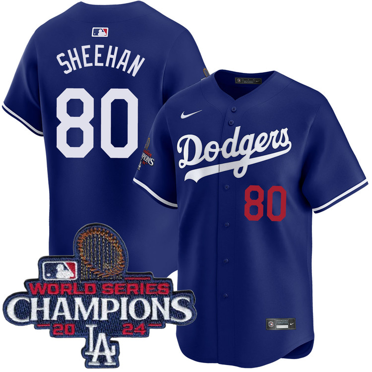 Emmet Sheehan Los Angeles Dodgers Alternate Royal Limited World Series Champions Jersey