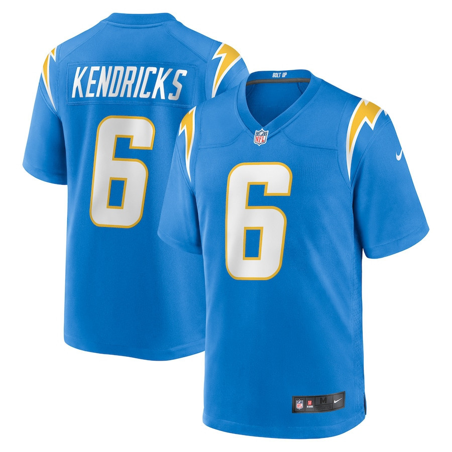 Eric Kendricks 6 Los Angeles Chargers Men Game Jersey - Powder Blue