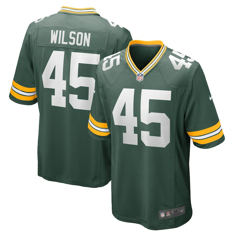 Eric Wilson 45 Green Bay Packers Men Home Game Jersey - Green