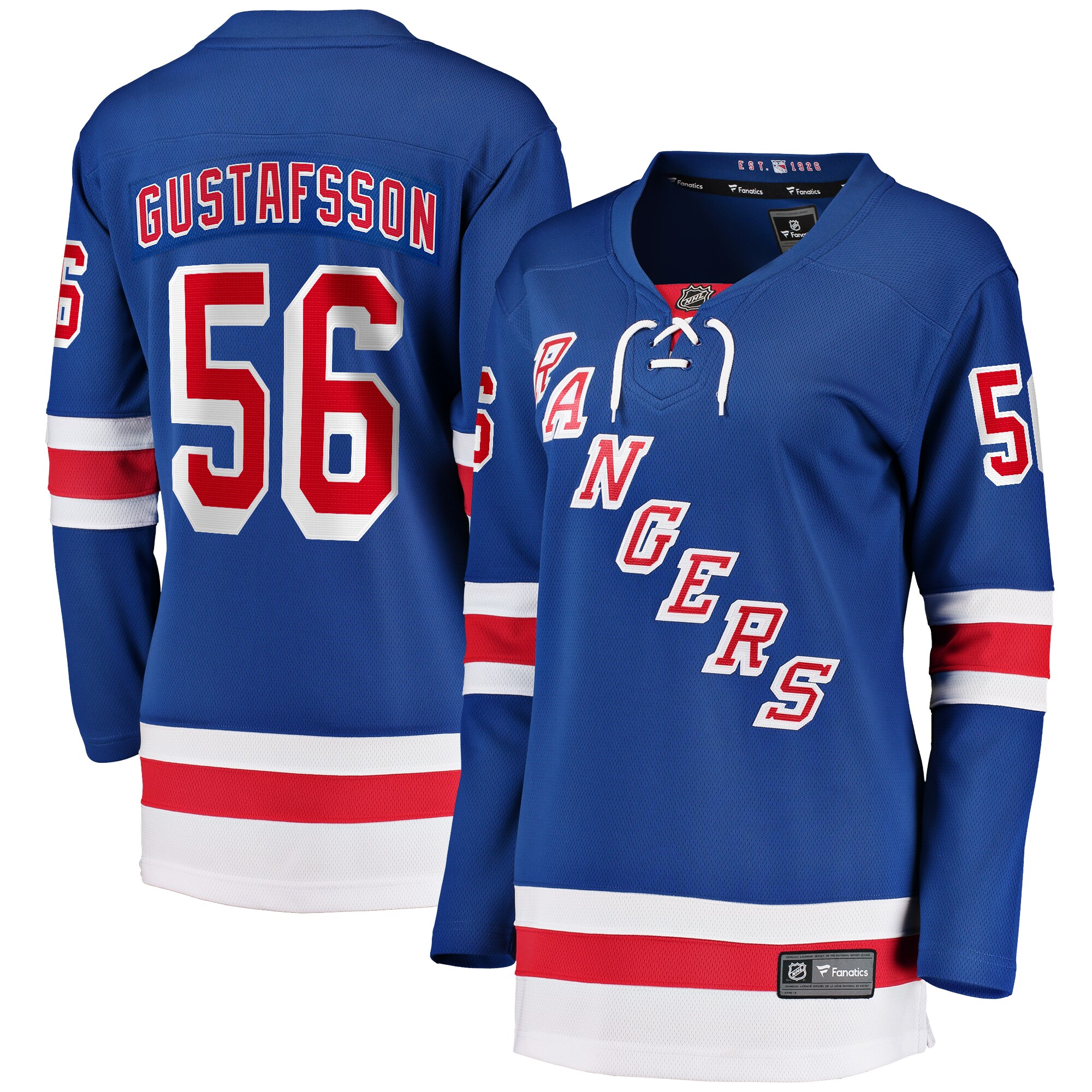 Erik Gustafsson New York Rangers Fanatics Women's Home Breakaway Player Jersey - Blue