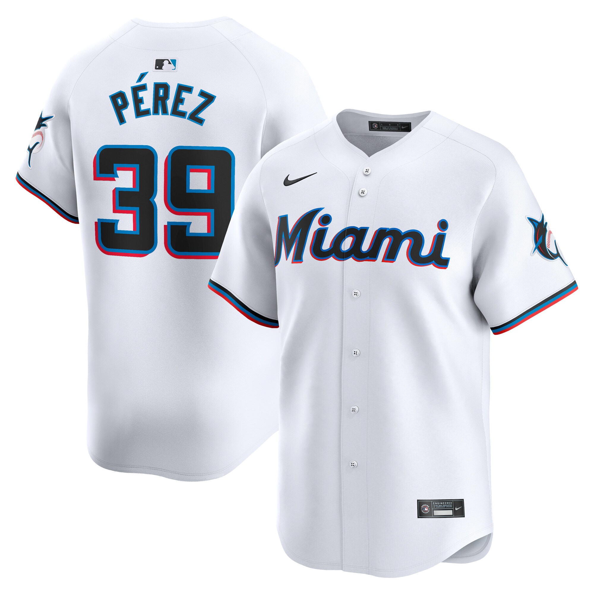 Eury P\u00c3\u00a9rez Miami Marlins Home Limited Player Jersey\u00c2\u00a0\u00e2\u20ac\u201c White