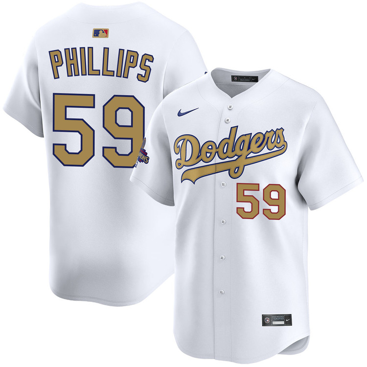 Evan Phillips Los Angeles Dodgers Home 2025 Gold Collection Limited Jersey