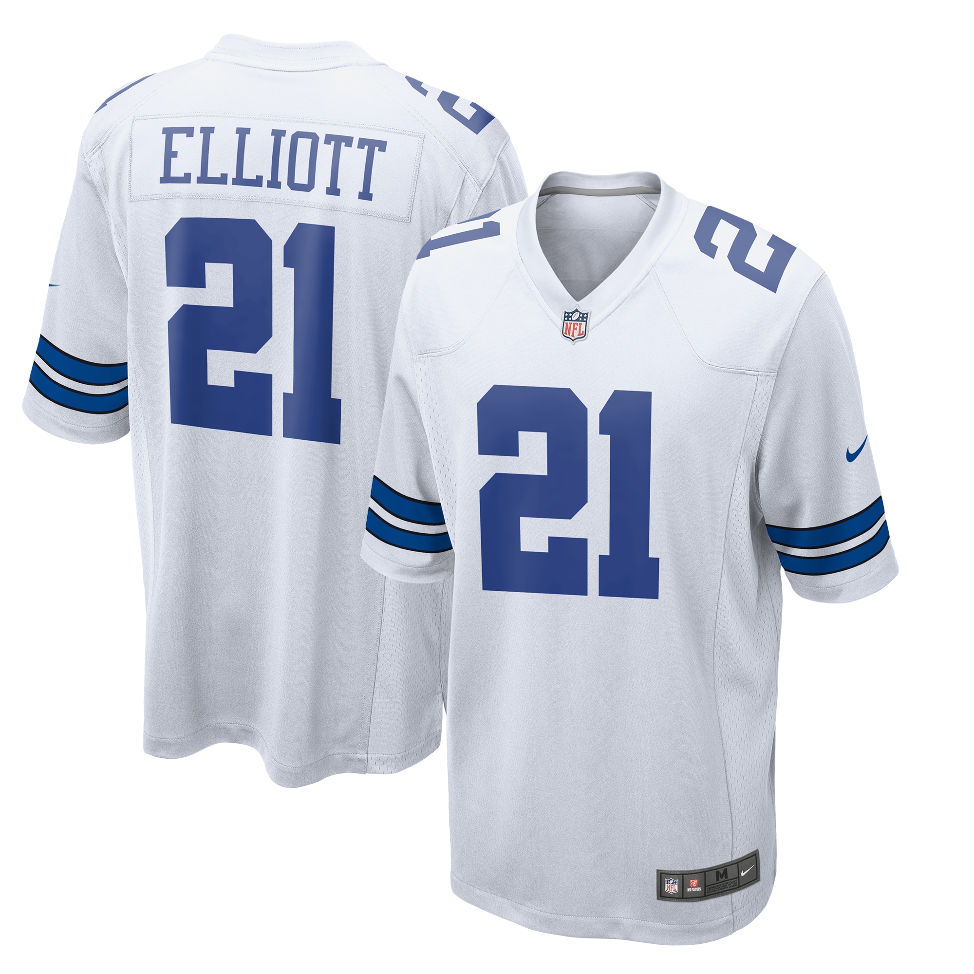 Ezekiel Elliott Dallas Cowboys Team Game Jersey - White