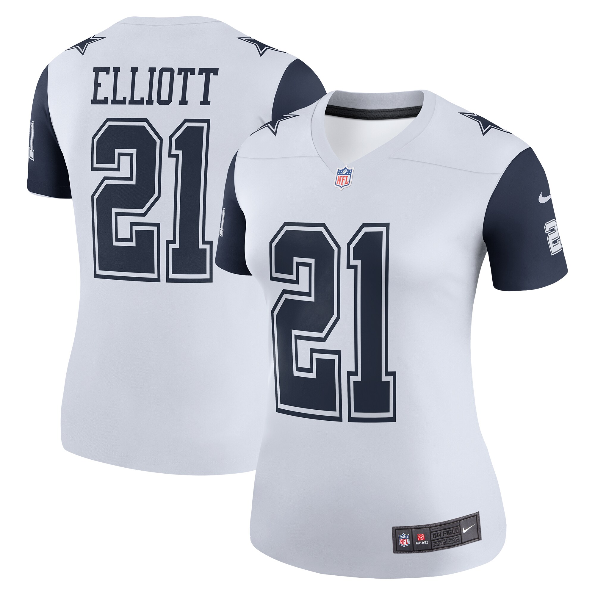 Ezekiel Elliott Dallas Cowboys Women's Color Rush Legend Player Jersey - White