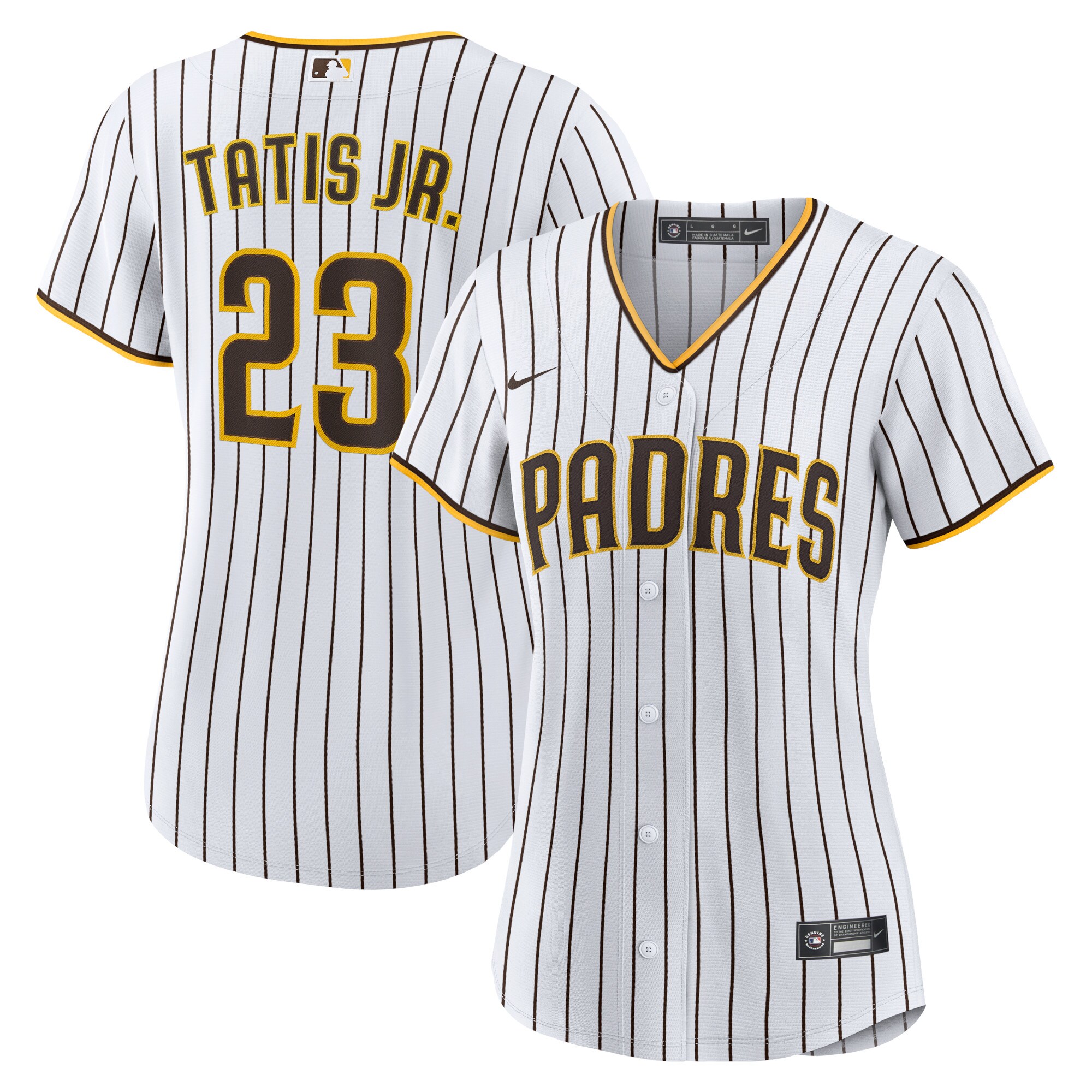 Fernando Tat\u00c3\u00ads Jr. San Diego Padres Women's Home Replica Player Jersey - White\/Brown
