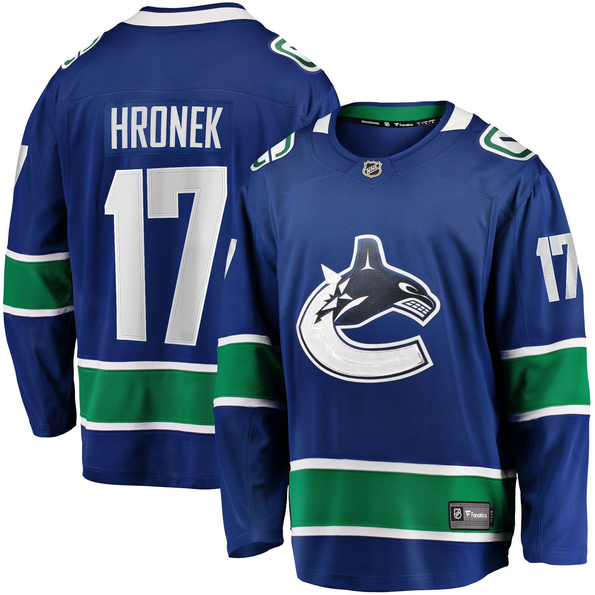 Filip Hronek Vancouver Canucks Fanatics Home Breakaway Jersey - Blue