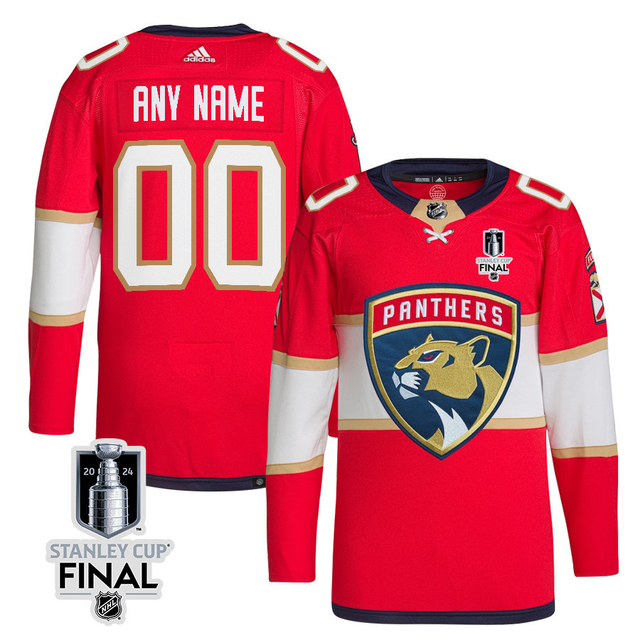 Florida Panthers 2024 STANLEY CUP Final Home Breakaway Jersey Customized - Men, Red