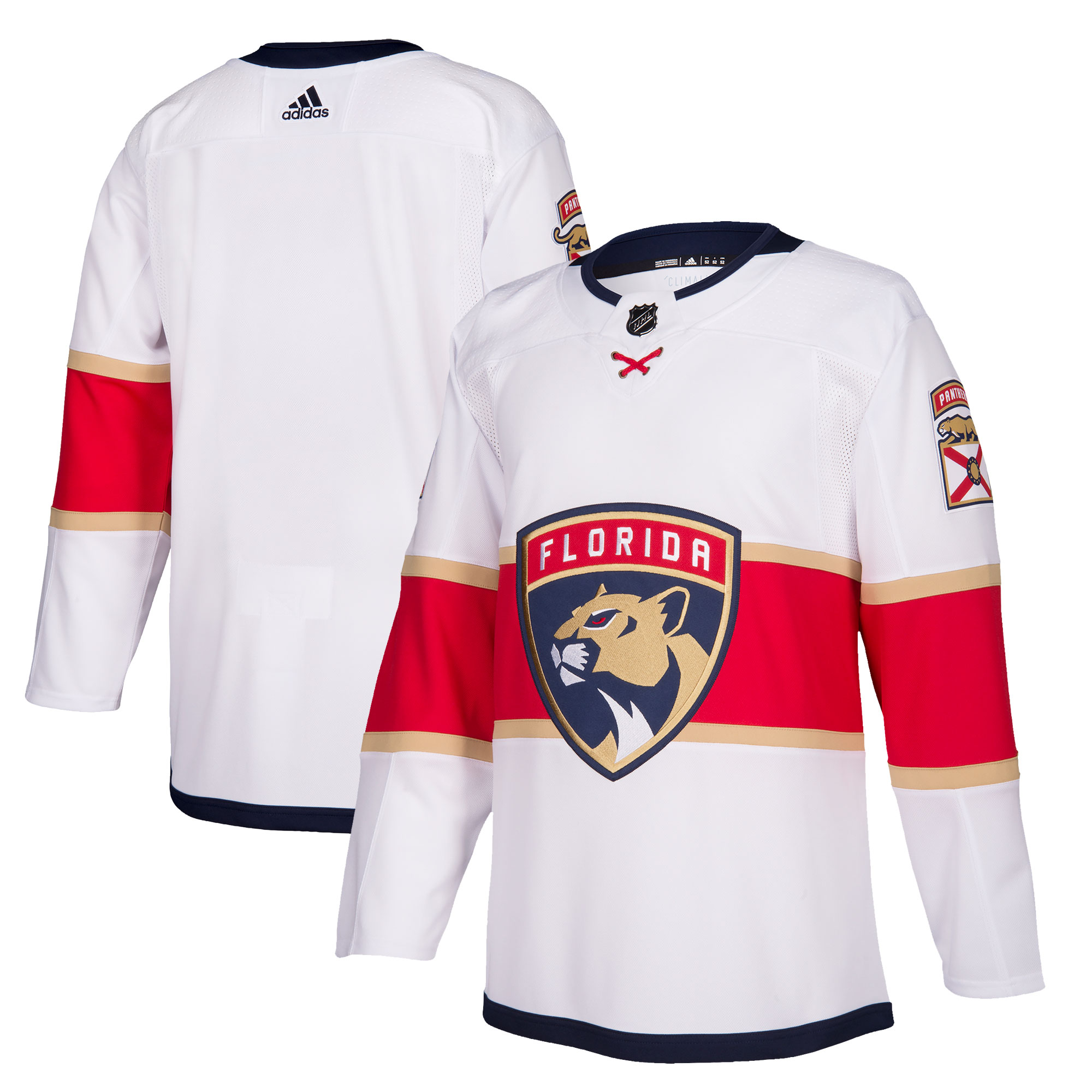 Florida Panthers adidas 2019\/20 Away Authentic Jersey - White