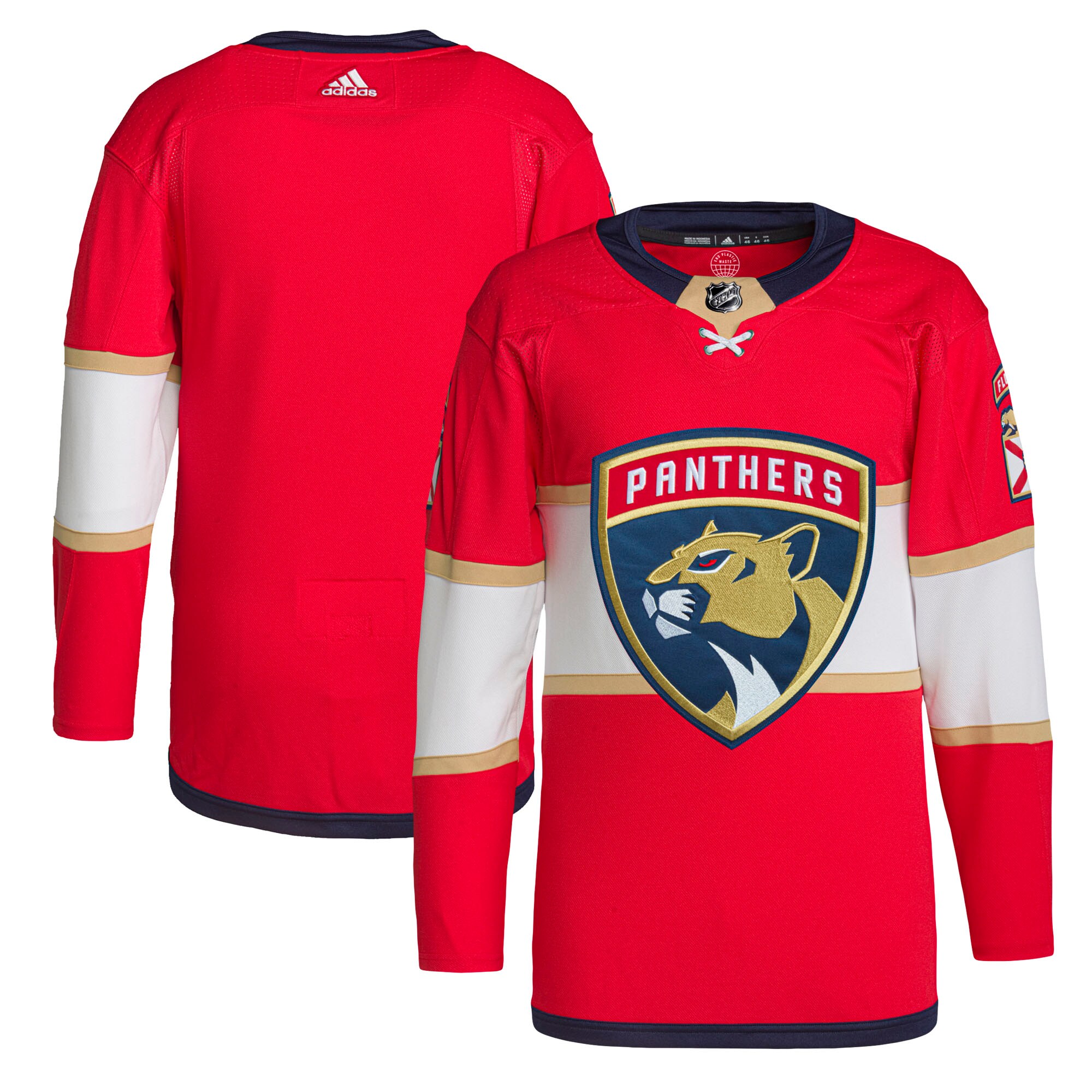 Florida Panthers adidas Home Primegreen Authentic Jersey - Red