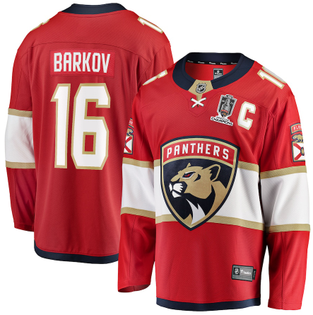 Florida Panthers Aleksander Barkov Fanatics Red 2025 Stanley Cup Champions Breakaway Jersey