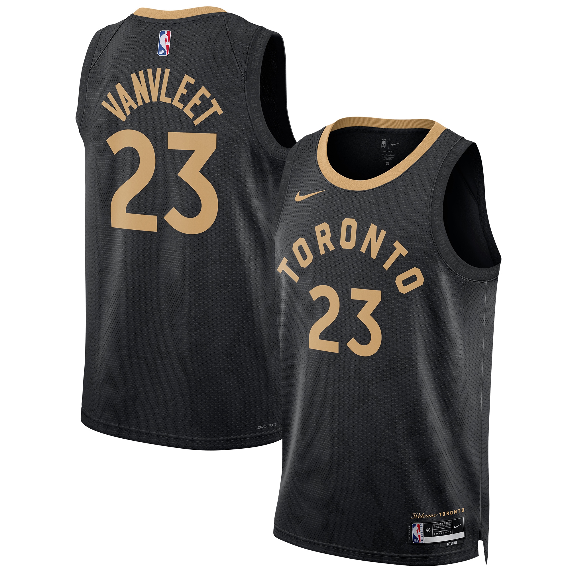 Fred VanVleet Toronto Raptors Unisex 2022\/23 Swingman Jersey - City Edition - Black