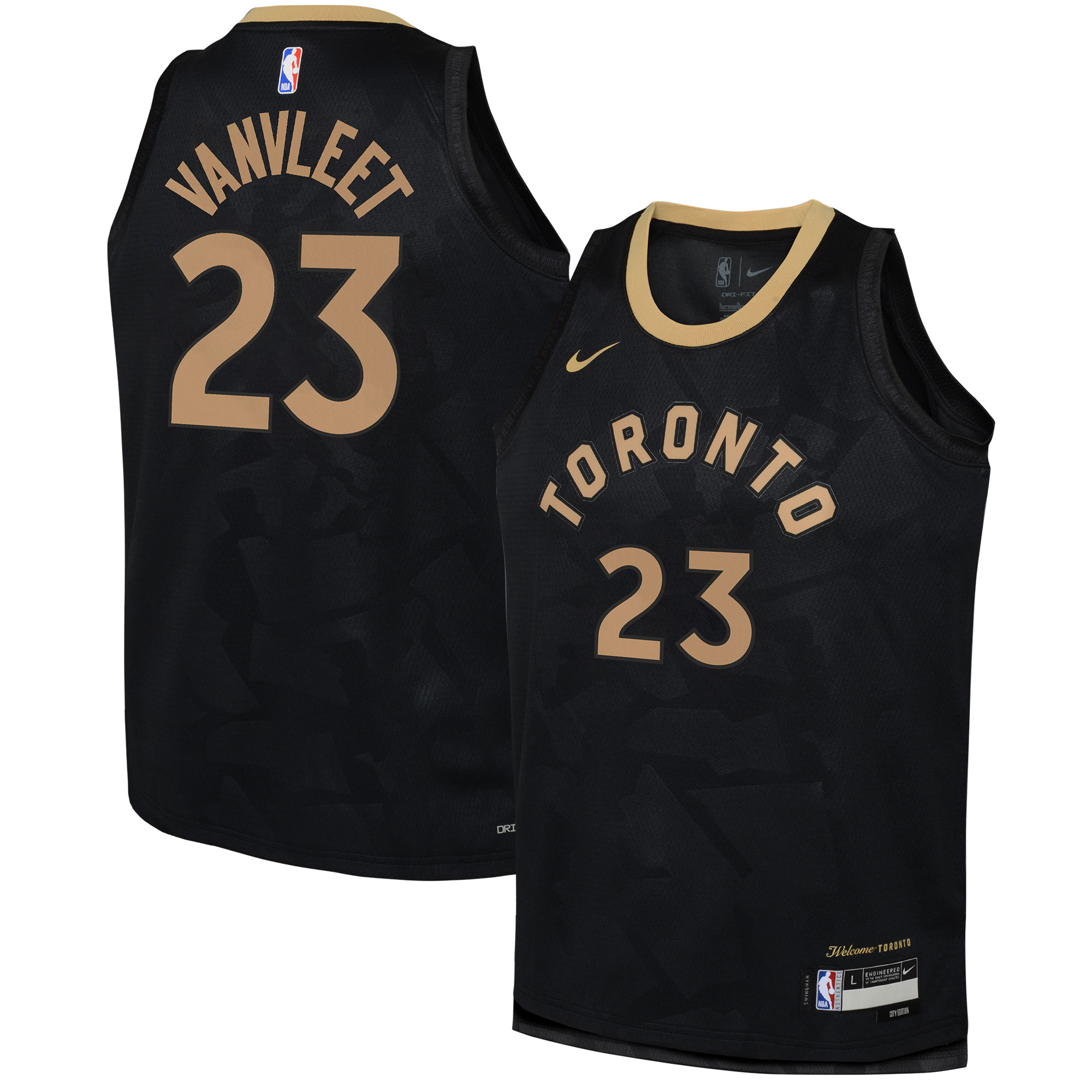 Fred VanVleet Toronto Raptors Youth 2022\/23 Swingman Jersey - City Edition - Black