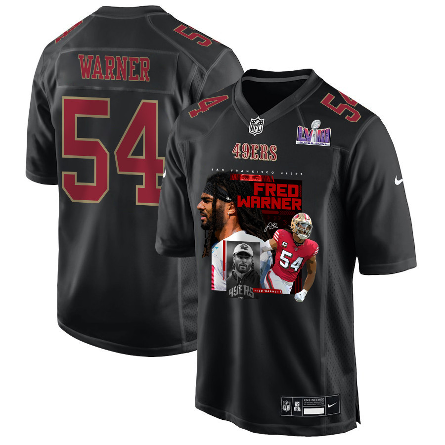 Fred Warner 54 San Francisco 49ers The Fredator Signed Fashion Game Men Jersey - Carbon Black