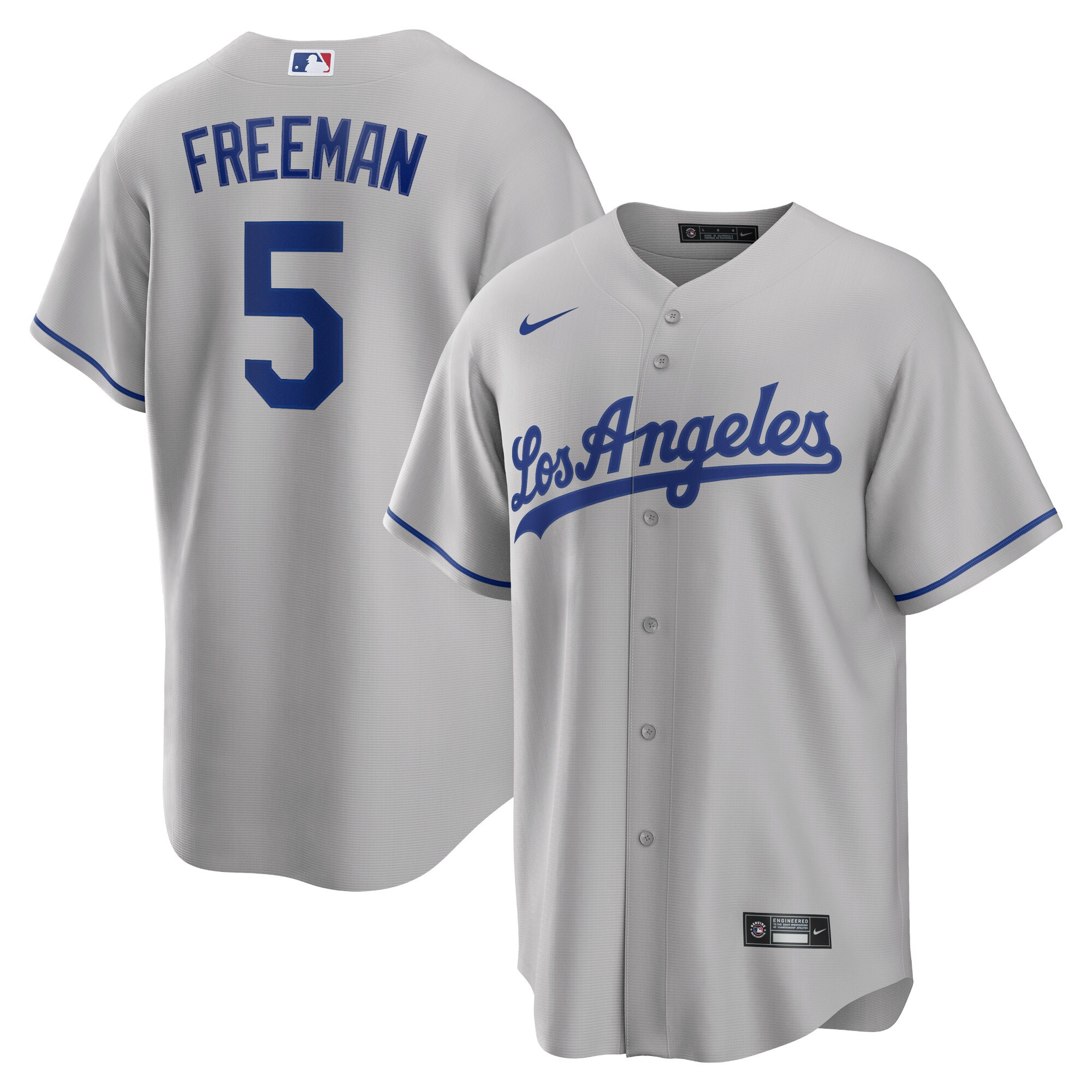 Freddie Freeman Los Angeles Dodgers Road Replica Player Jersey - Gray