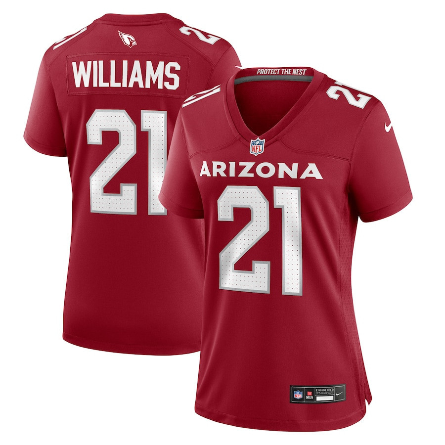 Garrett Williams 21 Arizona Cardinals Women GameJersey - Cardinal