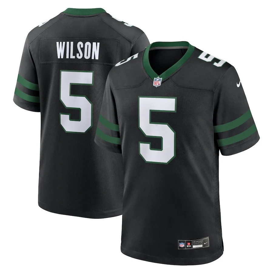 Garrett Wilson 5 New York Jets Alternate Game Men Jersey - Legacy Black