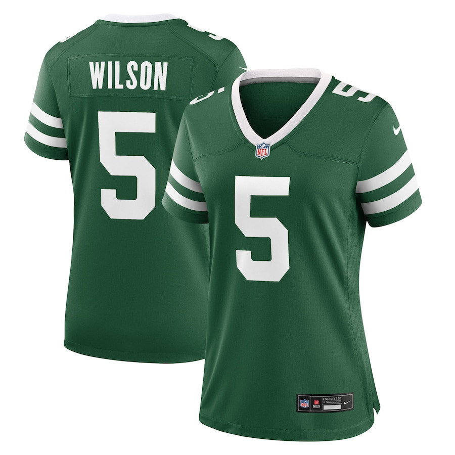 Garrett Wilson 5 New York Jets Game Women Jersey - Legacy Green