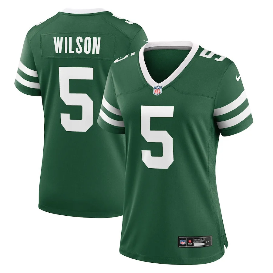 Garrett Wilson 5 New York Jets Game Women Jersey - Legacy Green
