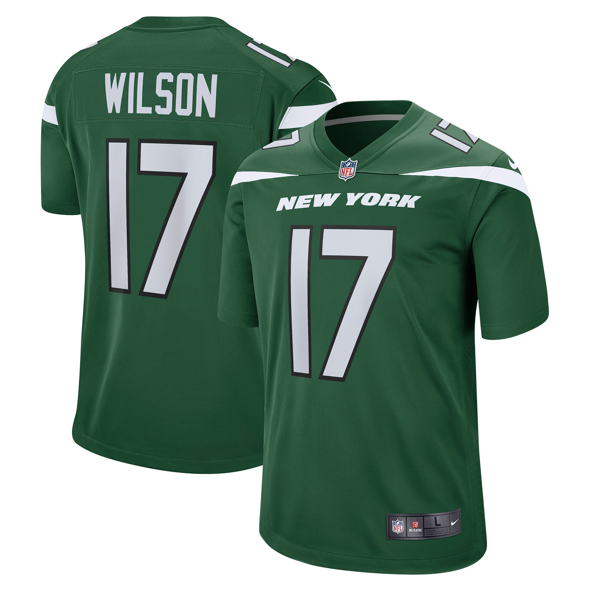 Garrett Wilson New York Jets Player Game Jersey - Green