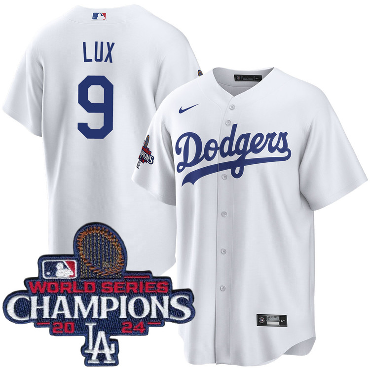 Gavin Lux Los Angeles Dodgers Youth Home World Series Champions Jersey