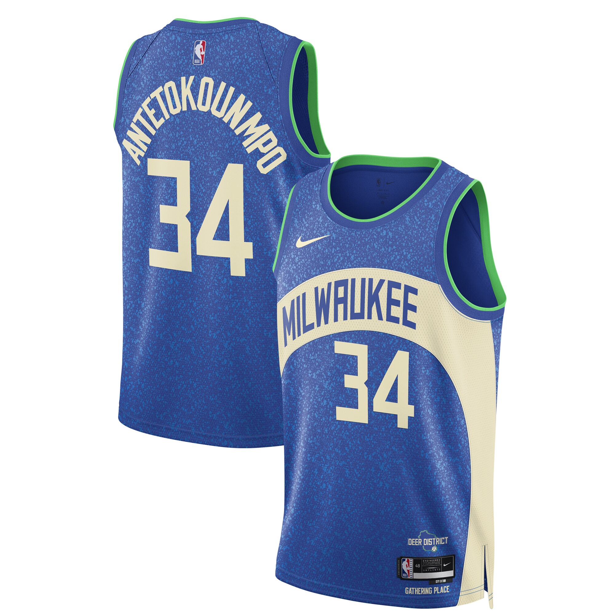 Giannis Antetokounmpo Milwaukee Bucks Unisex 2023\/24 Swingman Jersey - Blue - City Edition