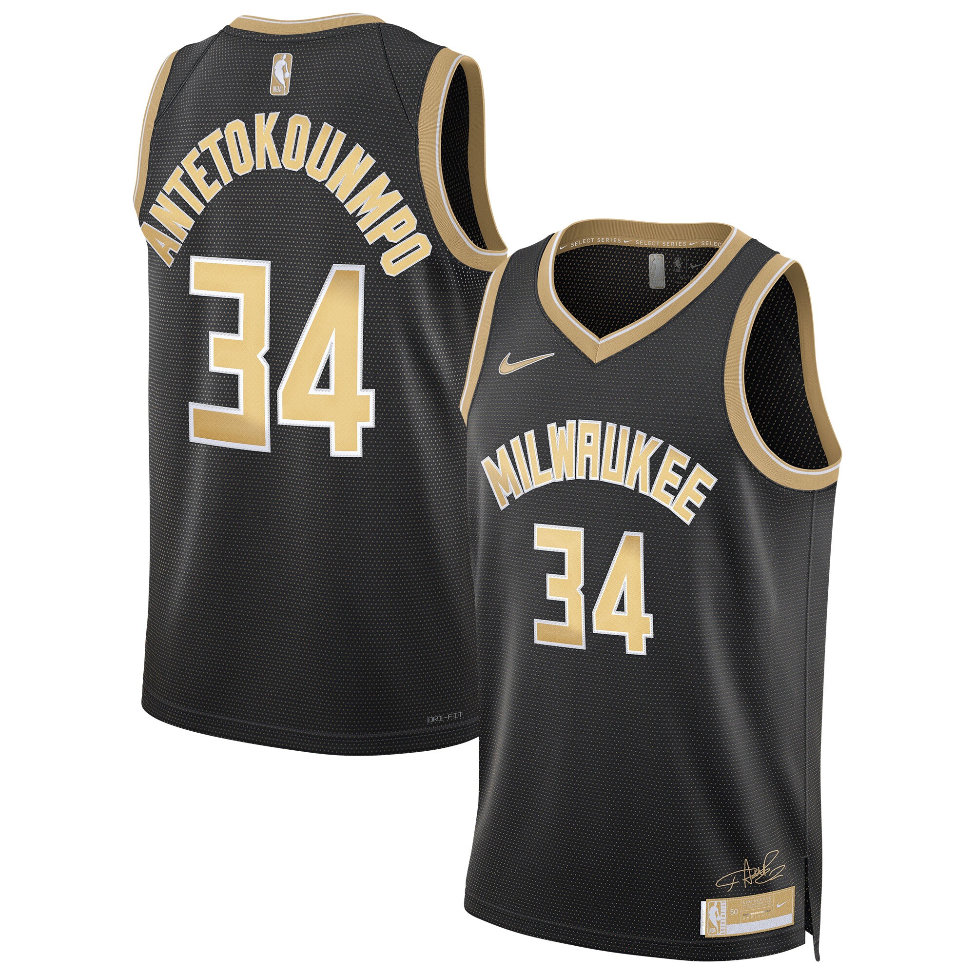 Giannis Antetokounmpo Milwaukee Bucks Unisex Select Series Swingman Jersey\u00c2\u00a0\u00e2\u20ac\u201c Black