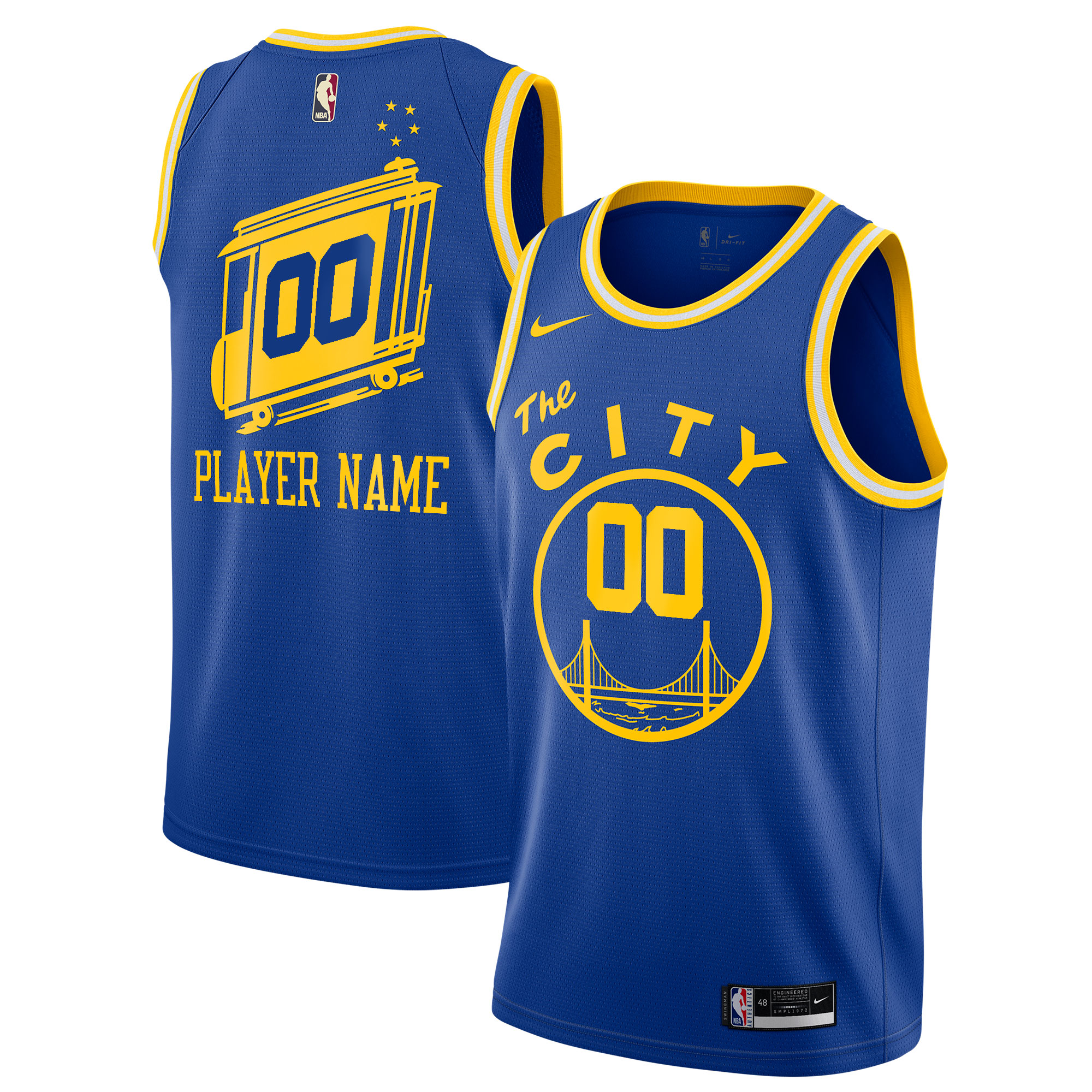 Golden State Warriors 2020\/21 Hardwood Classics Swingman Custom Jersey - Blue