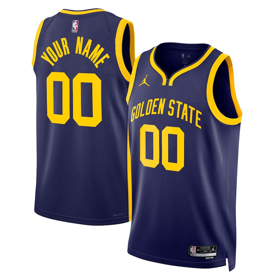 Golden State Warriors 2023/24 Statement Swingman Custom Men Jersey - Navy