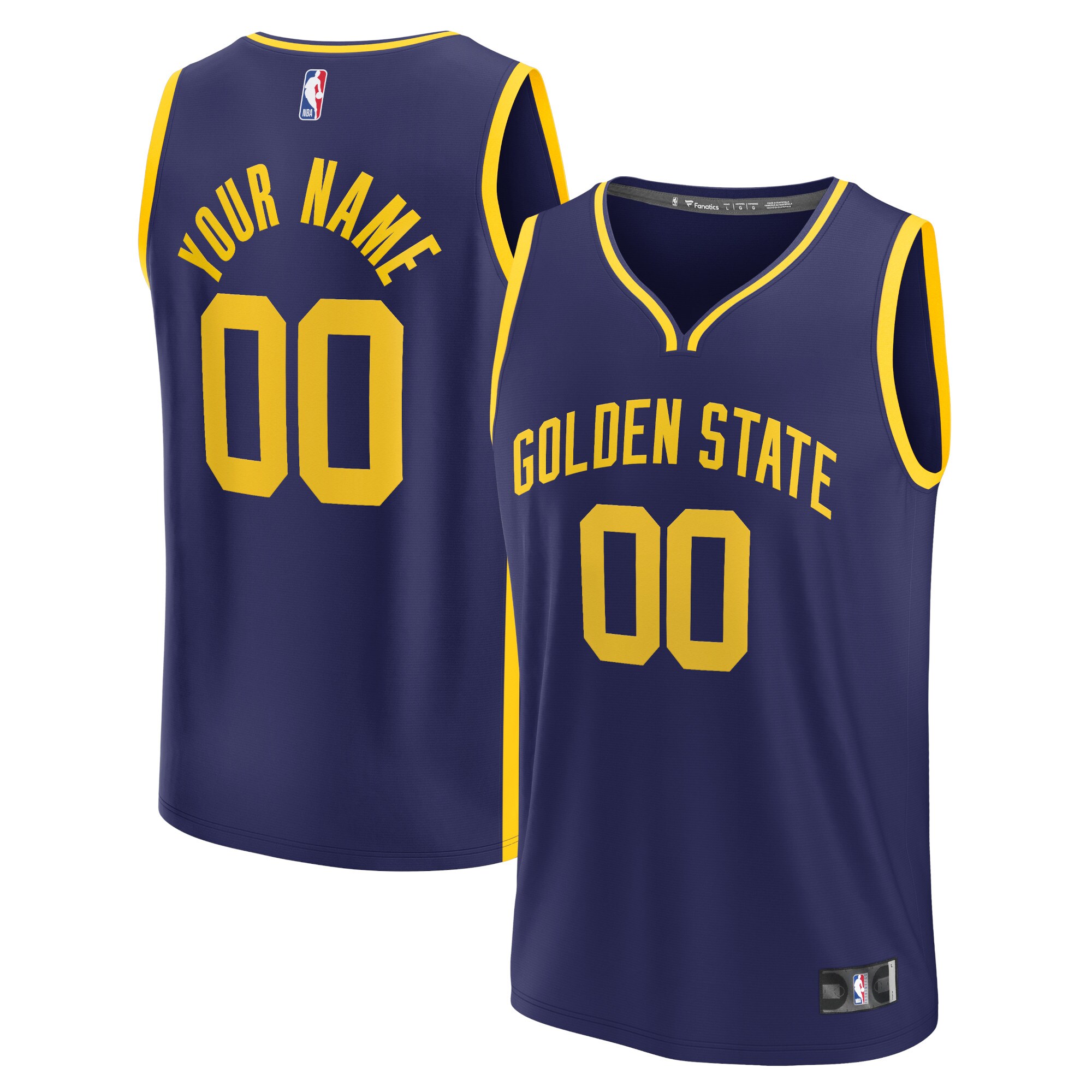 Golden State Warriors Fanatics Fast Break Replica Custom Jersey - Statement Edition - Navy
