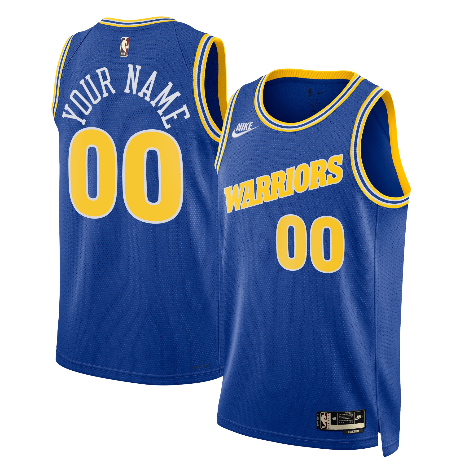 Golden State Warriors Unisex 2022\/23 Custom Swingman Jersey - Classic Edition - Blue