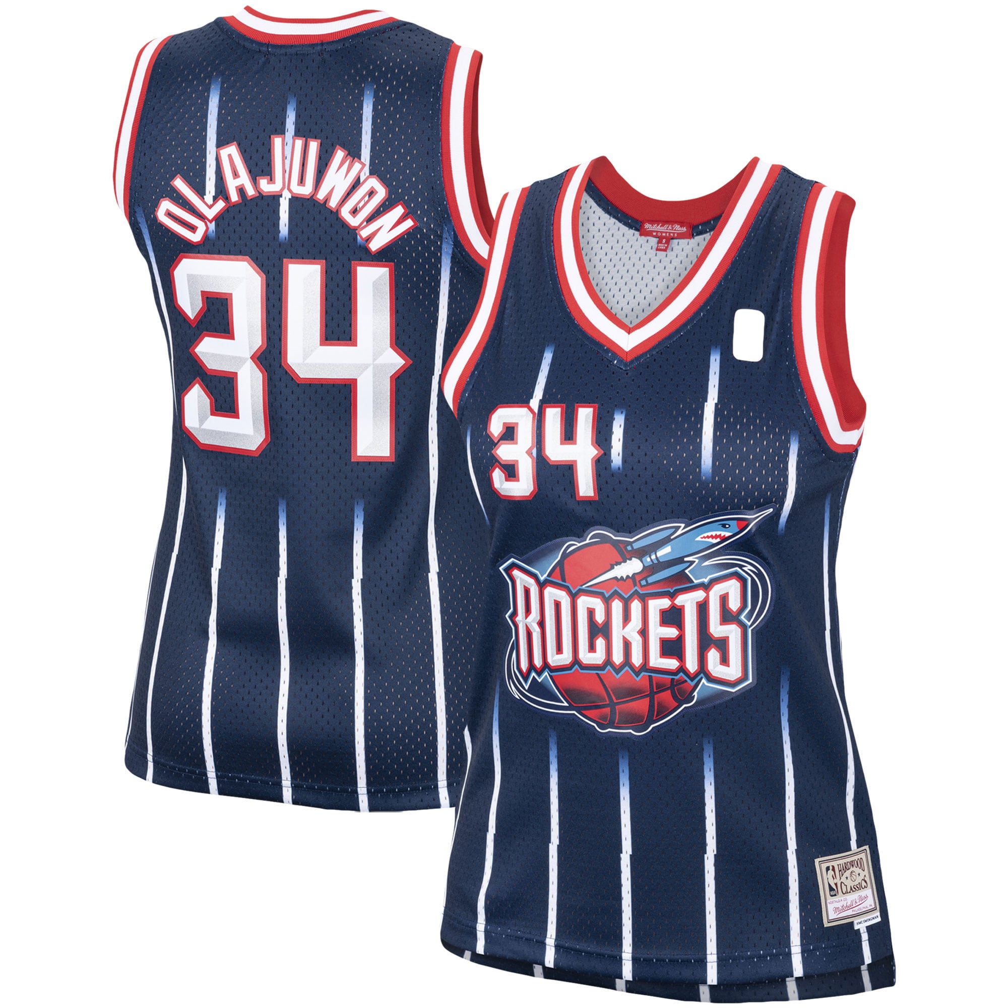Hakeem Olajuwon Houston Rockets Mitchell & Ness Women's Hardwood Classics Swingman Jersey - Navy