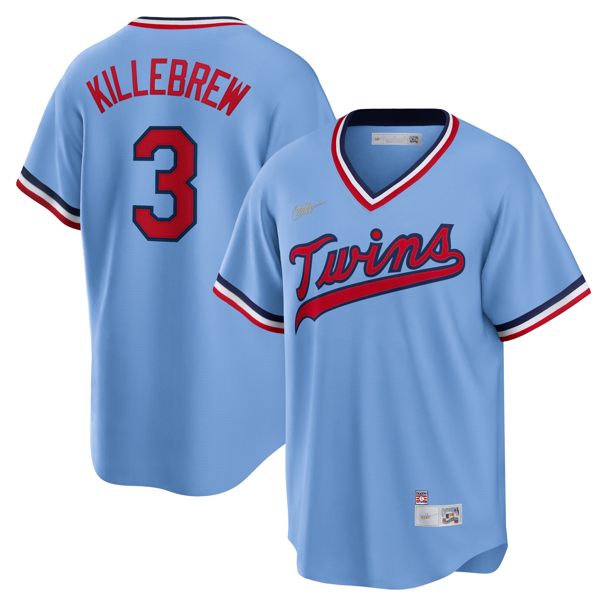 Harmon Killebrew Minnesota Twins Road Cooperstown Collection Player Jersey - Light Blue