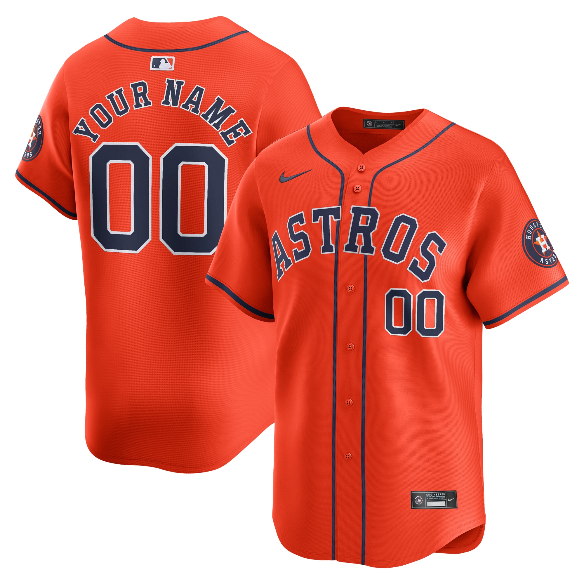 Houston Astros Alternate Limited Custom Jersey\u00c2\u00a0\u00e2\u20ac\u201c Orange