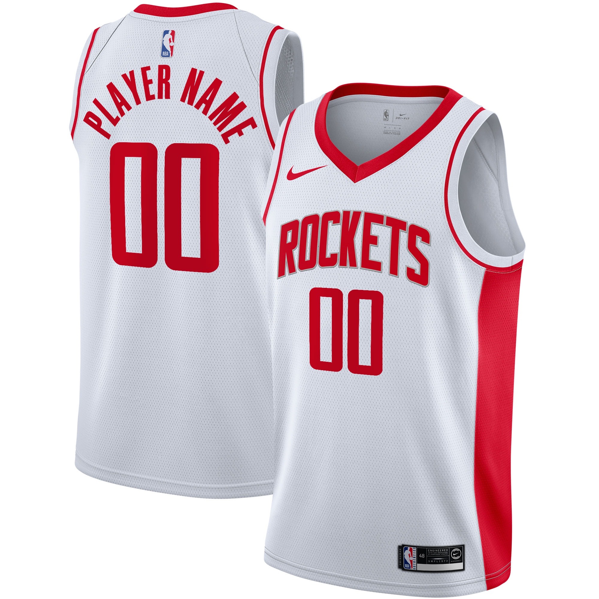 Houston Rockets 2020\/21 Swingman Custom Jersey - Association Edition - White