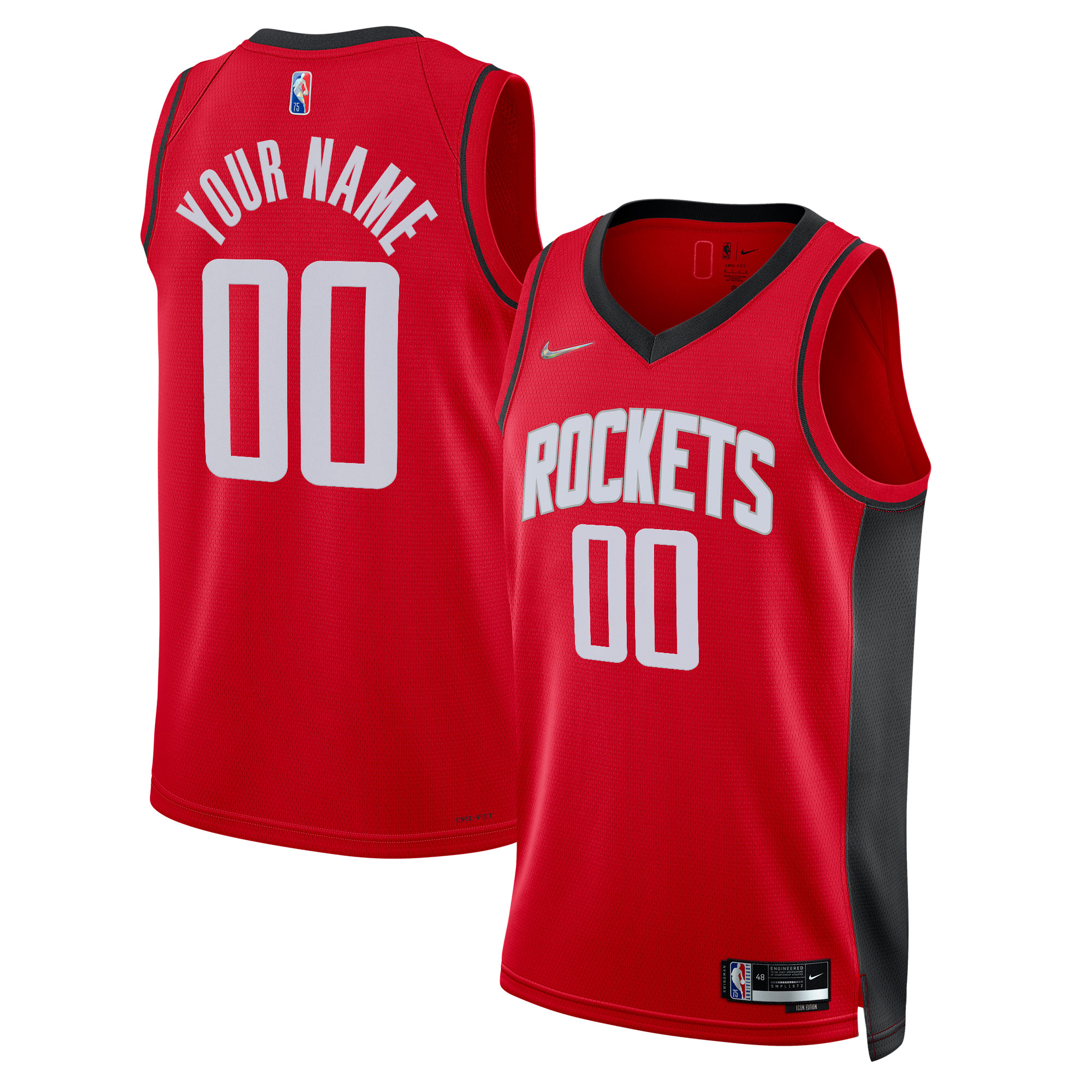 Houston Rockets 2021\/22 Diamond Swingman Custom Jersey - Icon Edition - Red