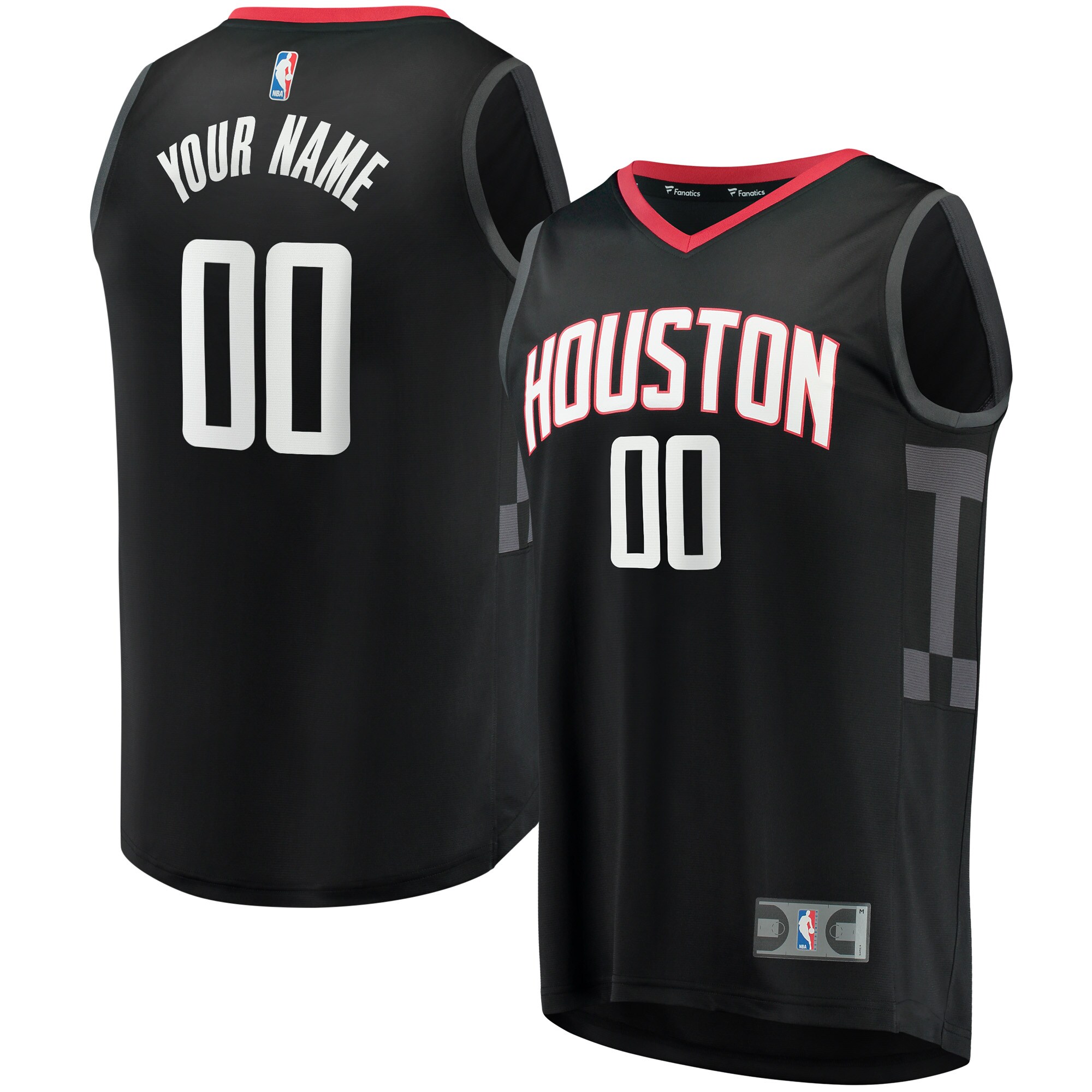 Houston Rockets Fanatics Fast Break Replica Custom Jersey - Statement Edition - Black