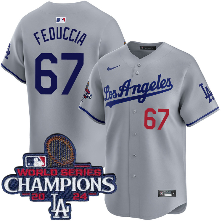 Hunter Feduccia Los Angeles Dodgers Road Limited World Series Champions Jersey