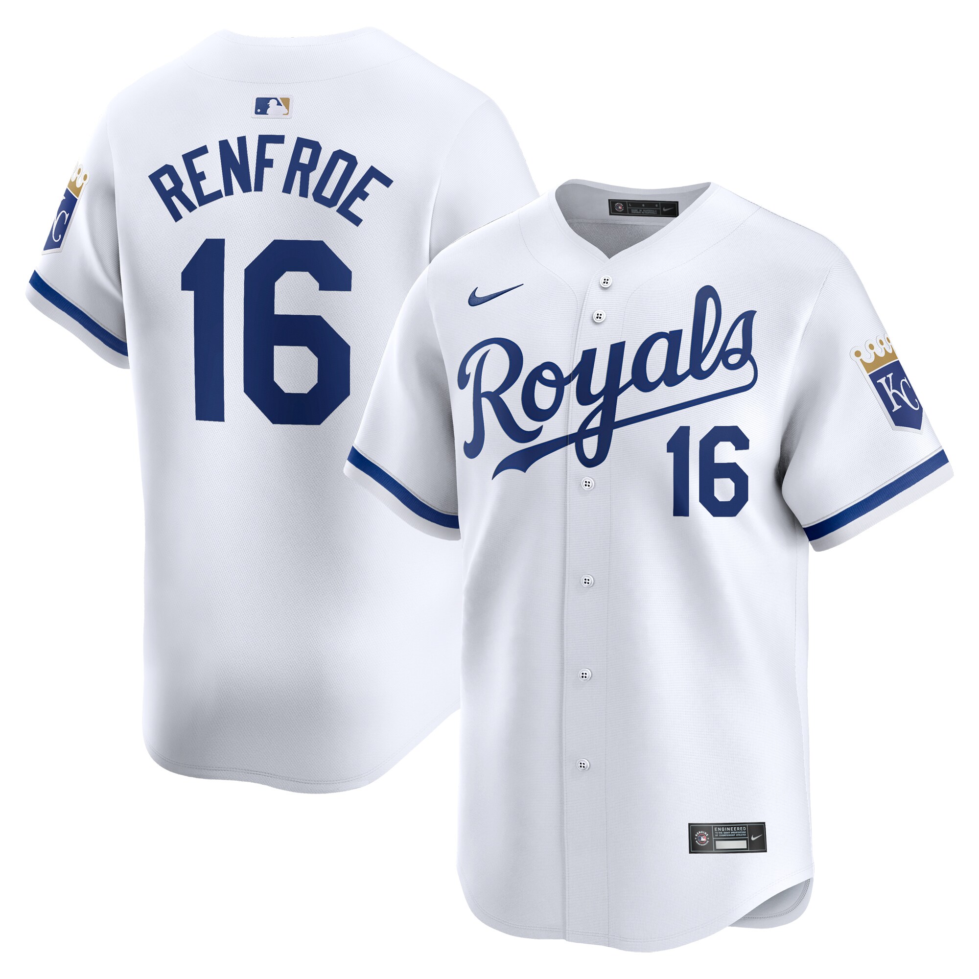 Hunter Renfroe Kansas City Royals Home Limited Player Jersey\u00c2\u00a0\u00e2\u20ac\u201c White