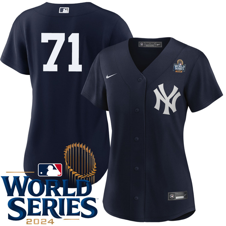 Ian Hamilton New York Yankees Women's Alternate Navy Player World Series Jersey