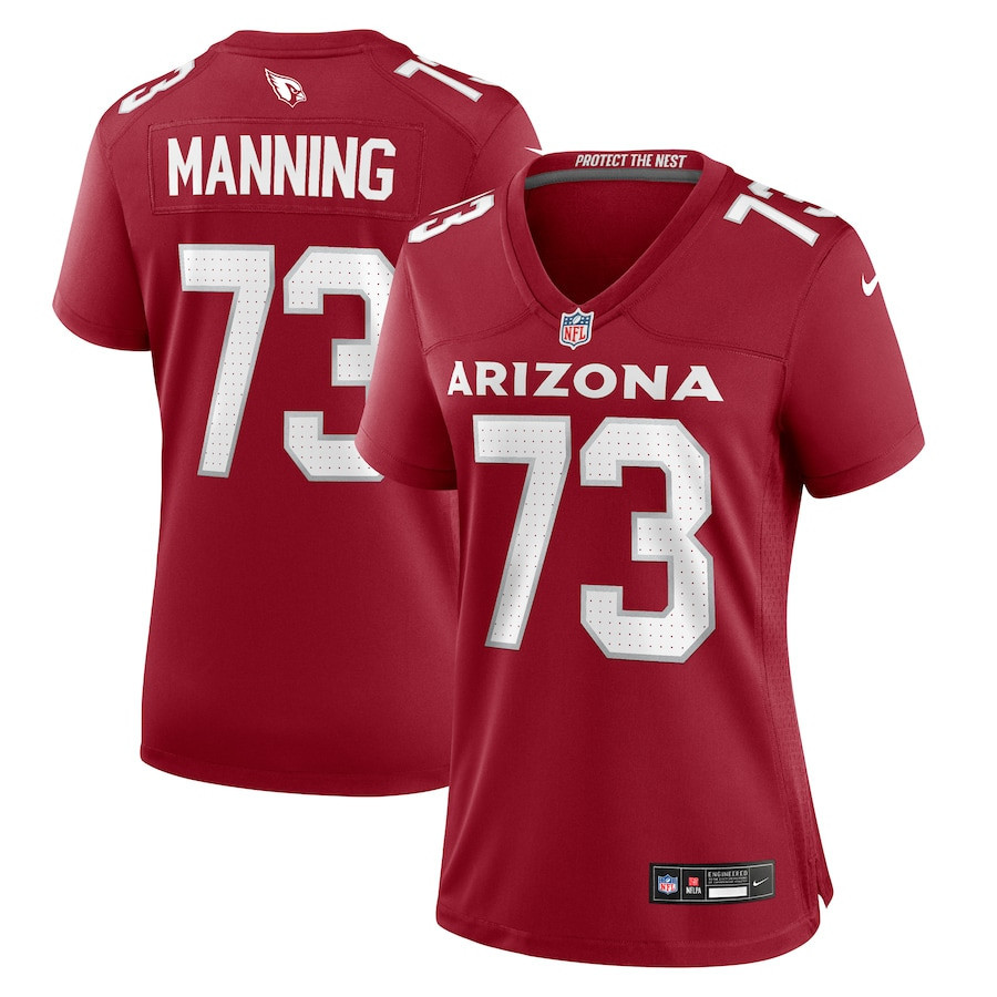 Ilm Manning 73 Arizona Cardinals Women Team GameJersey - Cardinal
