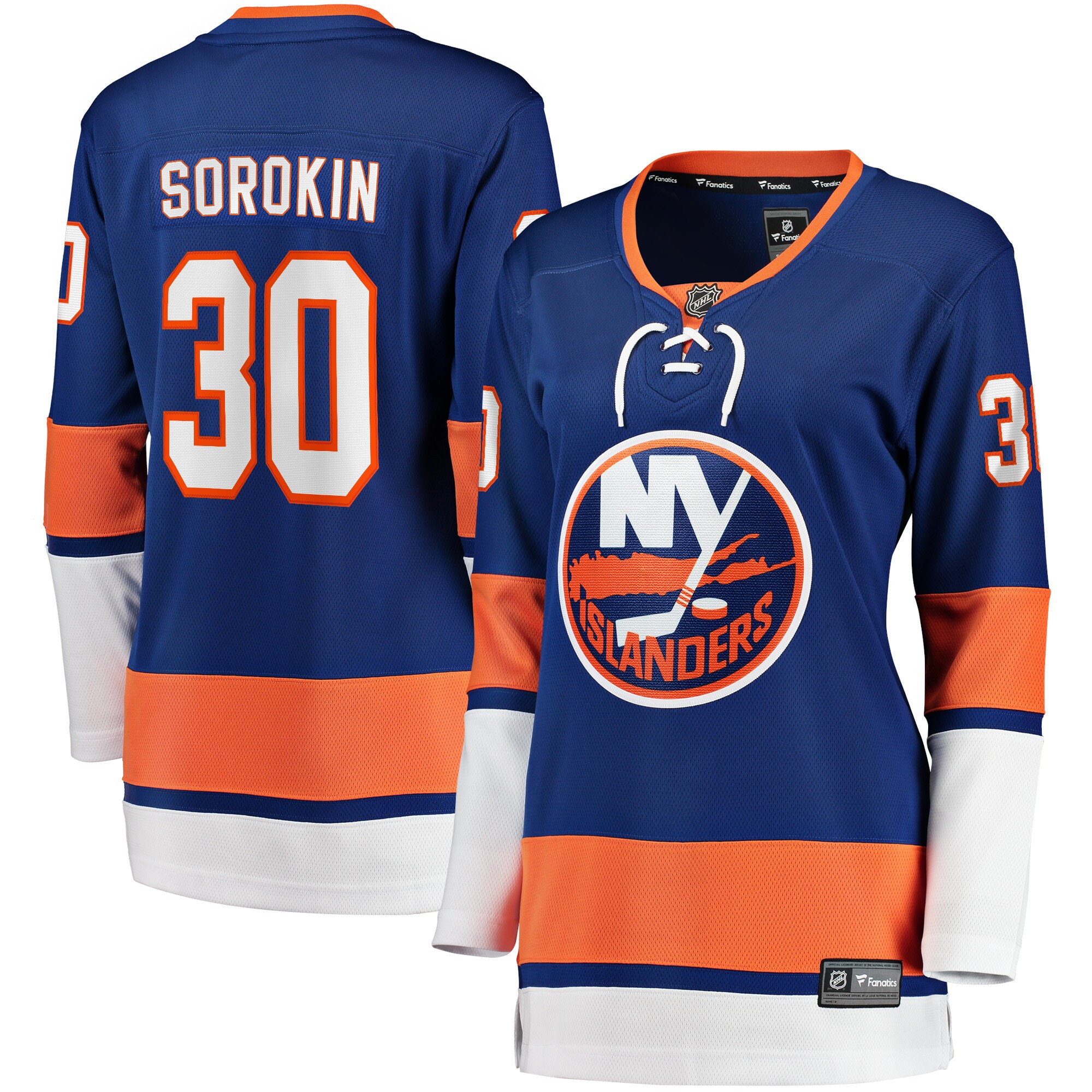 Ilya Sorokin New York Islanders Fanatics Women's Home Breakaway Player Jersey - Royal