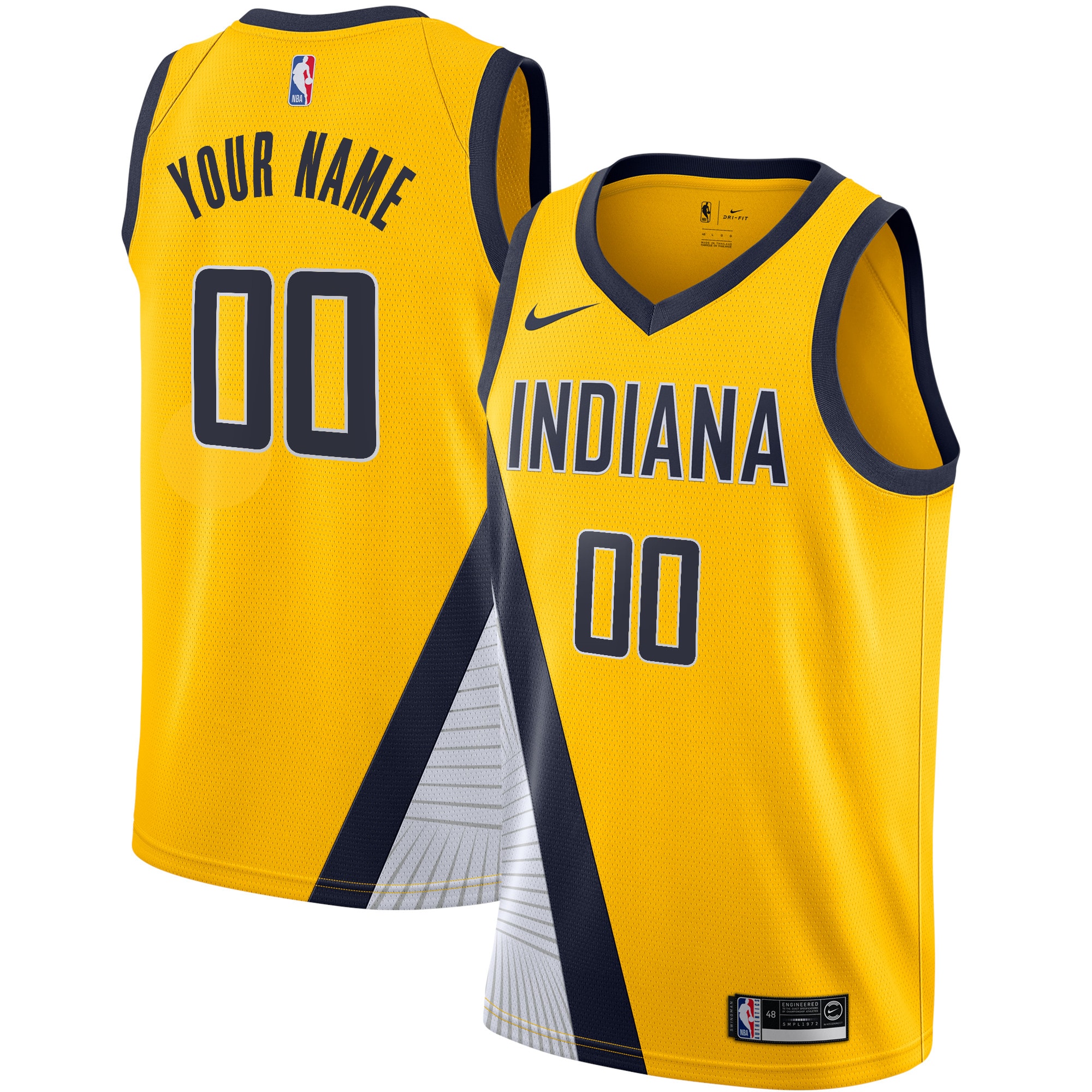 Indiana Pacers 2019\/20 Custom Swingman Jersey Yellow - Statement Edition