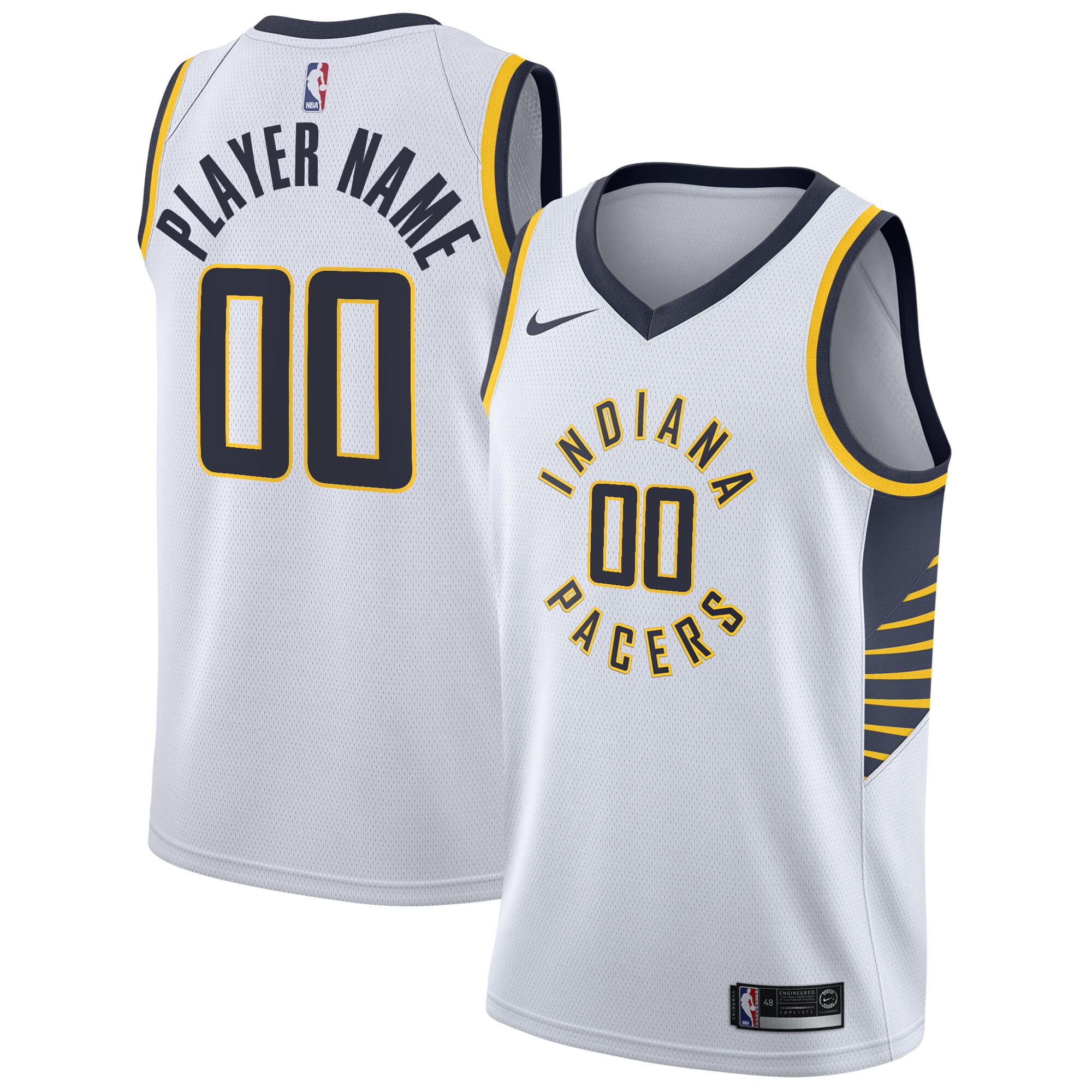 Indiana Pacers 2020\/21 Swingman Custom Jersey - Association Edition - White
